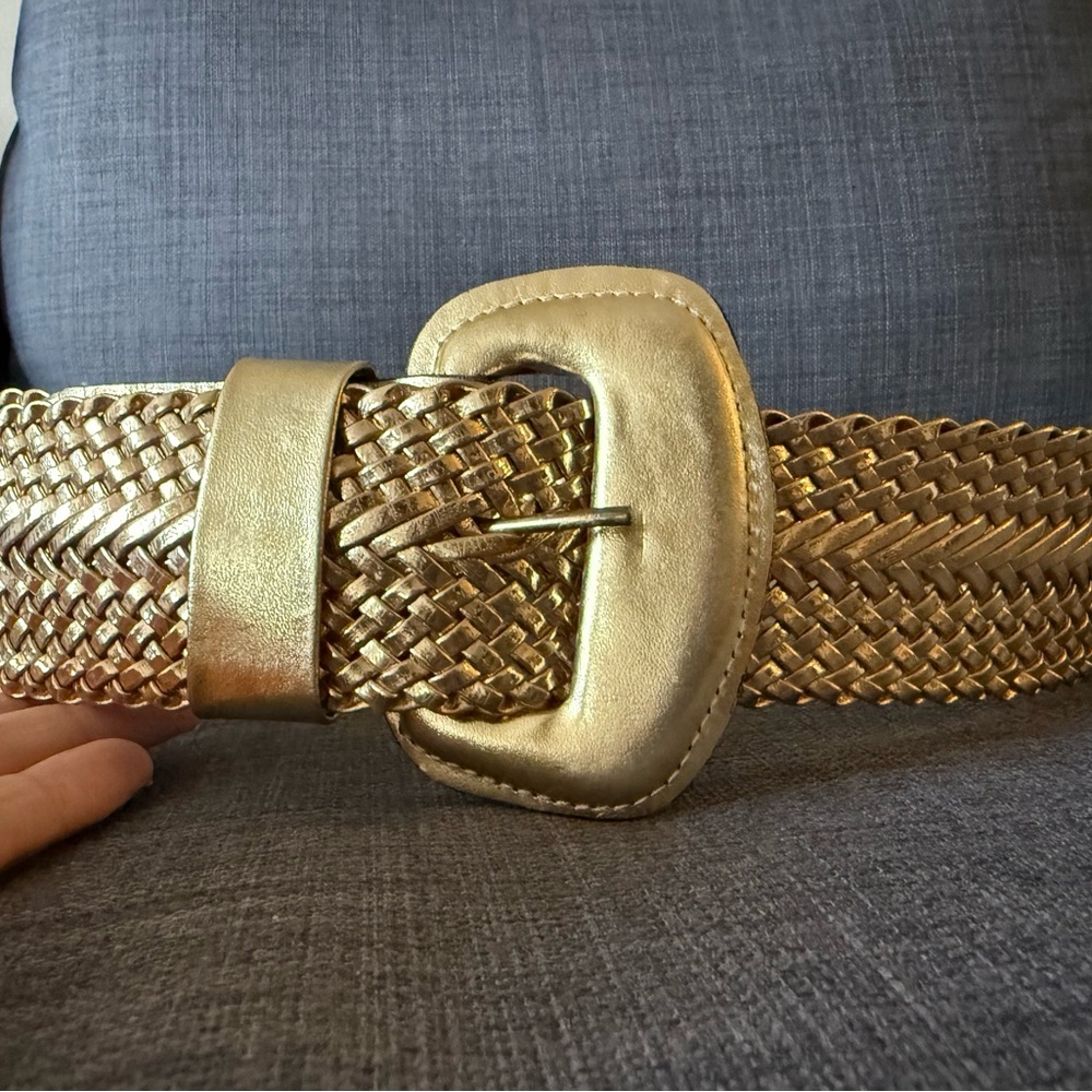 Sandy Duftler Gold Woven Belt